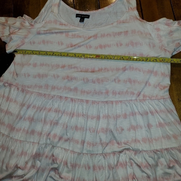 𝅺Cold shoulder pink and white striped top Lane Bryant 18-20 - Picture 2 of 7